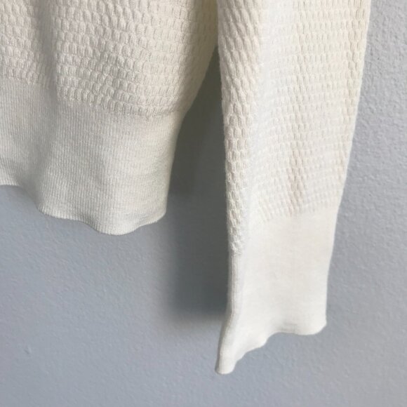 L'AGENCE White Sweater with Button Detail - Picture 4 of 5